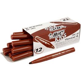 BIC Visa Color Tusch, spets 3 mm, mellanbrun, 12 st./ 1 förp. [HOB-37407]