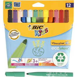 BIC Visa Color Tusch, spets 3 mm, mixade färger, 12 st./ 1 förp. [HOB-37490]