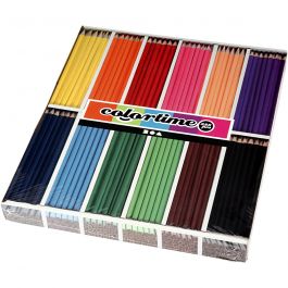 Colortime Färgblyerts, L: 17,45 cm, kärna 3 mm, mixade färger, 12x24st./ 1 förp. [HOB-38092]