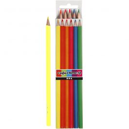 Colortime Färgblyerts, L: 17,45 cm, kärna 3 mm, neonfärger, 6 st./ 1 förp. [HOB-38096]