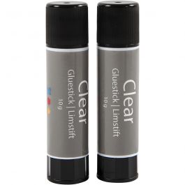 Clear Limstift, Rund, 10 g, 2 st./ 1 förp. [HOB-390410]