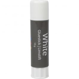 Vitt limstift, rund, 10 g, 1 st. [HOB-39044]