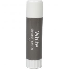 Vitt limstift, rund, 21 g, 1 st. [HOB-39045]