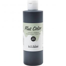 Plus Color Hobbyfärg, svart, 250 ml/ 1 flaska [HOB-39442]
