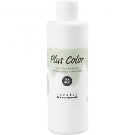 Plus Color Hobbyfärg, vit, 250 ml/ 1 flaska [HOB-39477]