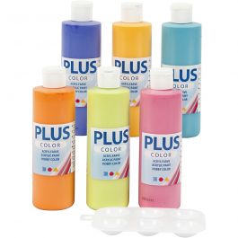 Plus Color Hobbyfärg, 6x250 ml/ 1 förp. [HOB-39495]