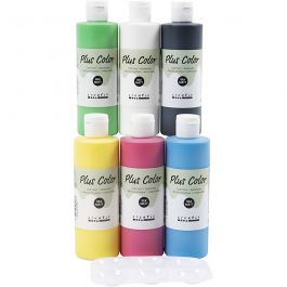 Plus Color Hobbyfärg, primärfärger, 6x250 ml/ 1 förp. [HOB-39533]
