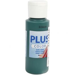 Plus Color Hobbyfärg, mörkgrön, 60 ml/ 1 flaska [HOB-39612]