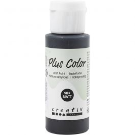 Plus Color Hobbyfärg, svart, 60 ml/ 1 flaska [HOB-39642]