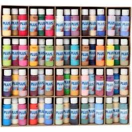 Plus Color Hobbyfärg, mixade färger, 60x60 ml/ 1 förp. [HOB-39697]