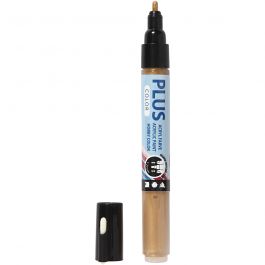 Plus Color Tusch, L: 14,5 cm, spets 1-2 mm, guld, 5,5 ml, 1 st. [HOB-39852]