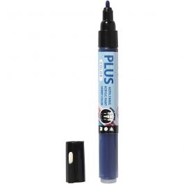 Plus Color Tusch, L: 14,5 cm, spets 1-2 mm, marinblå, 5,5 ml, 1 st. [HOB-39858]