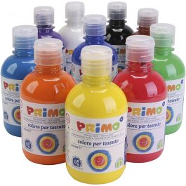 Textilfärg, mixade färger, 10x300 ml/ 1 förp. [HOB-700394]