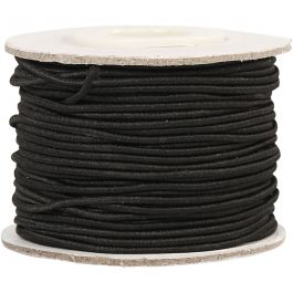 Elastisk smyckestråd, tjocklek 1 mm, svart, 25 m/ 1 rl. [HOB-41033]