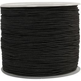Elastisk smyckestråd, tjocklek 1 mm, svart, 250 m/ 1 rl. [HOB-41035]