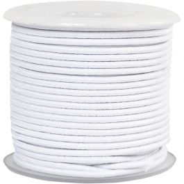 Elastisk smyckestråd, tjocklek 2 mm, vit, 25 m/ 1 rl. [HOB-410360]