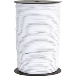 Elastisk smyckestråd, tjocklek 2 mm, vit, 250 m/ 1 rl. [HOB-41036]