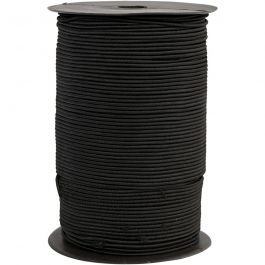 Elastisk smyckestråd, tjocklek 2 mm, svart, 250 m/ 1 rl. [HOB-41037]