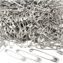 Säkerhetsnålar, L: 28+31+36 mm, tjocklek 0,7-0,8 mm, silver, 600 st./ 1 förp. [HOB-41130]