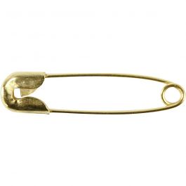 Säkerhetsnålar, L: 22 mm, tjocklek 0,6 mm, guld, 100 st./ 1 förp. [HOB-41136]