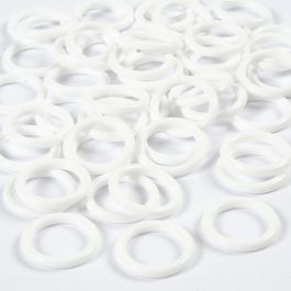 Plastring, stl. 15 mm, tjocklek 2 mm, vit, 50 st./ 1 förp. [HOB-41257]