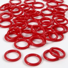 Plastring, stl. 15 mm, tjocklek 2 mm, röd, 50 st./ 1 förp. [HOB-41258]