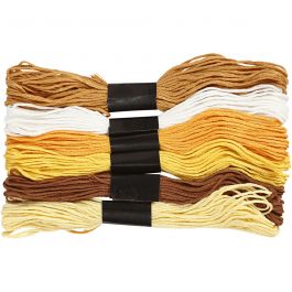 Broderitråd, tjocklek 1 mm, gyllen, 6 bunt/ 1 förp. [HOB-412700]