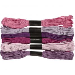 Broderitråd, tjocklek 1 mm, lila, 6 bunt/ 1 förp. [HOB-412720]