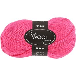 Strumpgarn, L: 200 M, rosa, 50 g/ 1 nystan [HOB-41323]