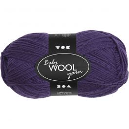 Babygarn, L: 172 M, mörklila, 50 g/ 1 nystan [HOB-41328]