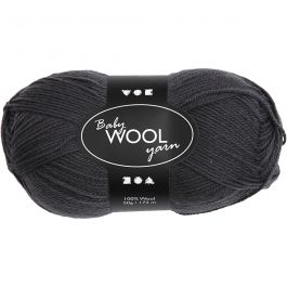 Babygarn, L: 172 M, mörkgrå, 50 g/ 1 nystan [HOB-41331]