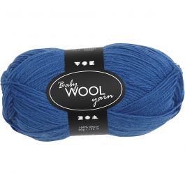 Babygarn, L: 172 M, blå, 50 g/ 1 nystan [HOB-41333]