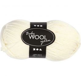 Babygarn, L: 172 M, cream, 50 g/ 1 nystan [HOB-41337]