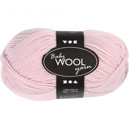 Babygarn, L: 172 M, ljusrosa, 50 g/ 1 nystan [HOB-41343]