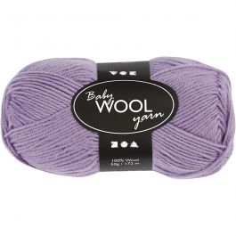 Babygarn, L: 172 M, lila, 50 g/ 1 nystan [HOB-41344]