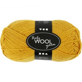 Babygarn, L: 172 M, mörkgul, 50 g/ 1 nystan [HOB-41349]