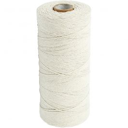 Knytgarn, L: 700 M, Extra tunn kvalitet 12/6, ljusnatur, 250 g/ 1 nystan [HOB-41570]