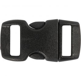Klicklås, L: 29 mm, B: 15 mm, Hålstl. 3x11 mm, svart, 4 st./ 1 förp. [HOB-41617]