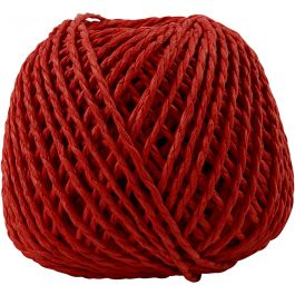 Paperyarn, tjocklek 2,5-3 mm, röd, 150 g, 40 m/ 1 nystan [HOB-41732]