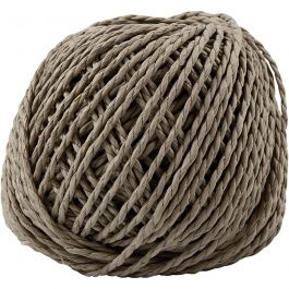 Paperyarn, tjocklek 2,5-3 mm, ljusbrun, 150 g, 40 m/ 1 nystan [HOB-41733]