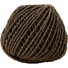 Paperyarn, tjocklek 2,5-3 mm, mörkbrun, 150 g, 40 m/ 1 nystan [HOB-41734]