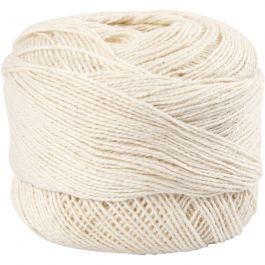 Mercericerat Bomullsgarn, råvit, 20 g/ 1 nystan [HOB-42129]