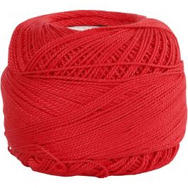 Mercericerat Bomullsgarn, röd, 20 g/ 1 nystan [HOB-42130]
