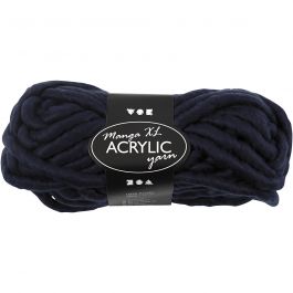 XL Akrylgarn, L: 17 M, stl. manga, mörkblå, 200 g/ 1 nystan [HOB-42155]