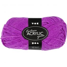  Fantasia Acrylic Yarn, cyclamen, L: 80 m, 50 g, 1 ball [HOB-421706]