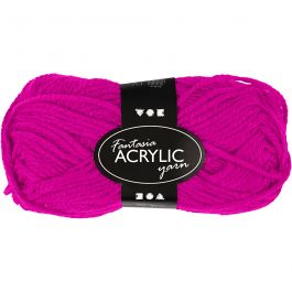 Fantasia Akrylgarn, L: 80 M, fuchsia, 50 g/ 1 nystan [HOB-421707]