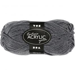 Fantasia Akrylgarn, L: 80 M, grå, 50 g/ 1 nystan [HOB-421720]