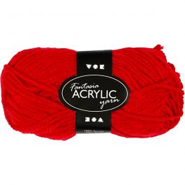 Fantasia Akrylgarn, L: 80 M, röd, 50 g/ 1 nystan [HOB-421730]
