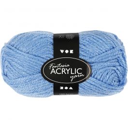 Fantasia Akrylgarn, L: 80 M, blå, 50 g/ 1 nystan [HOB-421760]