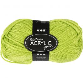 Fantasia Akrylgarn, L: 80 M, ljusgrön, 50 g/ 1 nystan [HOB-421800]
